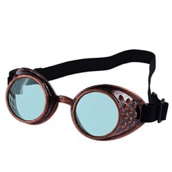 Creazrise Polarized Small Round Retro Sunglasses Steampunk Goggles Welding Punk Glasses Cosplay Green