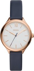 Fossil Women's Suitor Metal And Leather Dress Quartz Watch BQ8001