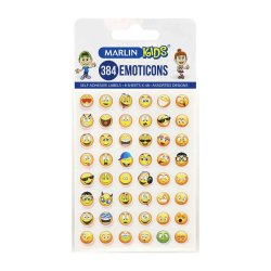 Marlin Self Adhesive Labels - 384 Assorted Smiley Faces Stickers Pack Of 10