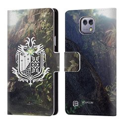 Head Case Designs Official Monster Hunter World Forest Logos Leather Book Wallet Case Cover For LG X Cam