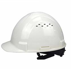 Yuke-hard Hats Niuyuke Safety Helmet High Strength Abs With Ventilation Hole Construction Engineering Helmet Anti-impact Protective Cap Multi-color Optional Color : White