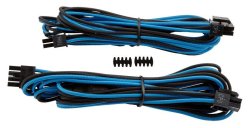 - Individually Sleeved Type 4 Psu Cables Eps Atx 12V - Blue black