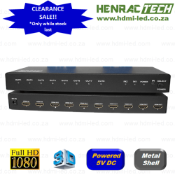 Henrac Tech 2x8 Hdmi Switch-splitter Full Hd Remote Powered 5vdc Supports 3d