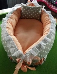 Baby Toddler Pillow Nest Baby Zip With Lace