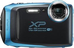 Fujifilm Finepix XP130 Waterproof Digital Camera W 16GB Sd Card - Sky Blue