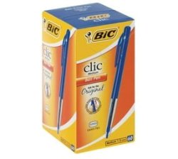 BIC Clic Medium Ballpoint S Blue Box Of 60