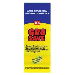 GR8 Save Anti-bacterial Sponges 8'S