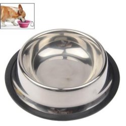 Metal Dog Cat Pet Bowl Stainless Steel Food Dish Skidprooflarge Size