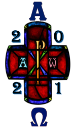 Stained Glass Paschal Easter Candle - 100 X 600MM