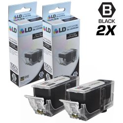 Ld Compatible Canon PGI225B 2945B001 Set Of 2 Pigment Black Ink Cartridges For Canon Pixma Printers