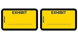 Tabbies Color-coded Legal Exhibit Labels 1 5 8" X 1" Yellow 2 Packs