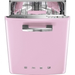 Smeg 60cm 50's Style Retro Dishwasher Vintage Cream - St2fabp2 - Pastel Pink