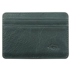 Genuine African Leather Card And Id Holder Midnight Blue