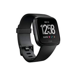 Fitbit Versa Smart Watch Black black Aluminium One Size S & L Bands Included