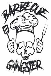 Barbecue Gangster: Grill Master With Grill Cutlery Bbq Chef Grilling Notebook I Funny Barbecue Gangster Skull Prints Journal Notepad A5 6" X 9" Lined 120 Pages