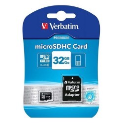 Verbatim 32GB Micro SDHC Flash Memory Card with Adapter