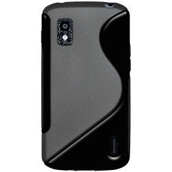Amzer AMZ95219 Dual Tone Tpu Hybrid Skin Fit Case Cover For Google Nexus 4 E960 LG Nexus 4 E960 - 1 Pack - Retail Packaging - Black