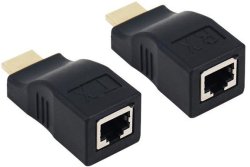 HDMI Extender Over CAT5E 6 Network Ethernet Adapter 4K 1080P - Up To 30M