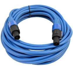 Seismic Audio - TW12S35BLUE - 12 Gauge 35 Foot Blue Speakon To Speakon Professional Speaker Cable - 12AWG 2 Conductor Speaker Cable