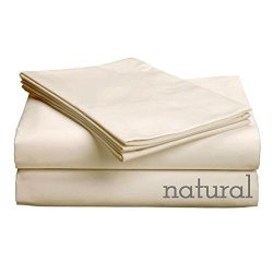 Gotcha The Pure Collection American Leather Comfort Sleeper Organic Cotton Sateen Sheet Set Twin Natural