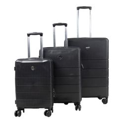 3 Piece Hard Outer Shell Luggage Set - Protected EQ-1Z
