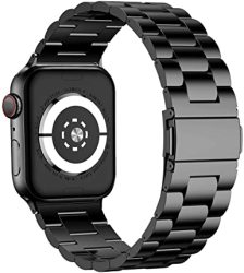 Iiteeology Compatible With Apple Watch Band 38MM 40MM Stainless Steel Iwatch Band Strap For Apple Watch Series 5 Series 4 Series 3 Series 2 Series 1 - Black