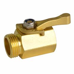 Hydro Master Heavy Duty 3 4" Brass Shut Off Valve With Large Handle Full Flow Garden Hose Connector