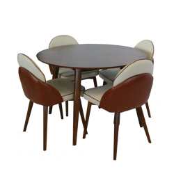 Brooklyn 5 Piece Dining Table And Chairs Wallnut