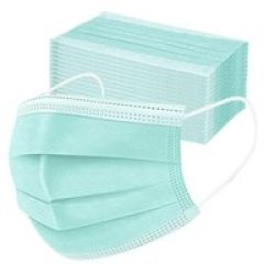 Kids 3-PLY Disposable Face Mask Green Pack Of 50