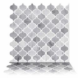 Tic Tac Tiles 10-SHEET 12" X 12" Peel And Stick Self Adhesive Removable Stick On Kitchen Backsplash Bathroom 3D Wall Sticker Wallpaper Tiles In Damask Marble