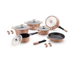 14-PIECE Marble Coating Cookware Set - Copper