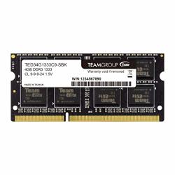 Team 1.5V 4GB DDR3 1333MHZ PC3-10600 Sodimm Notebook Memory Eco Package