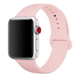 Siruibo Band For Apple Watch 38MM Soft Silicone Sport Strap Replacement Bracelet Wristband For Apple Watch Series 3 Series 2 Series 1 Nike+ Edition