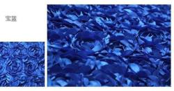 1PCS=100CM 130CM Dimensional Roses For Wedding Carpet Cloth - Royal Blue