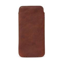 Decoded Leather Pouch in Cinnamon Brown