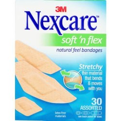 3M Soft 'n Flex Natural Feel Bandages 30 Strips