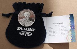 2013 Silver R1 Unc - Nelson Mandela Life Of A Legend - In Sam Bag With Coa