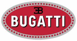 Bugatti Qualityprint Set Of 2 Logo Decor Bumper Vinyl Sticker 14" X 7"