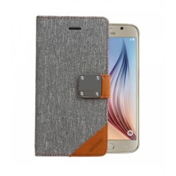 Astrum Mobile Case Dairy Flip Cover Leather Grey