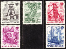 Austria 1961 Unmounted Mint Sg 1370-74 Complete Set Nationalised Industries