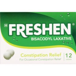 Freshen Bisacodyl Laxative 12 Tablets