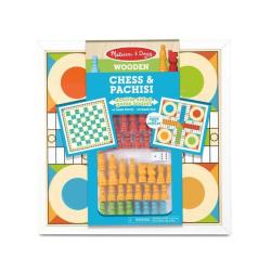 Melissa Wooden Chess & Pachisi Ludo Board Game