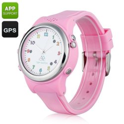 Kids Watch Phone With Gps Tracker - Pink