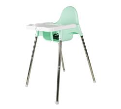 High Chair With Cup Holder Phone Tablet Holder & Safety Belt - Turquoise