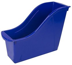 Storex 5.5 Gallon (21L) Classroom Storage Bin, Blue (Case of 6)