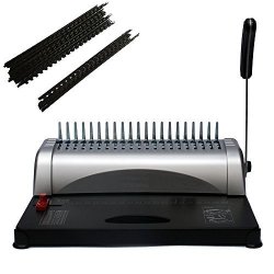 Binding Machine 21-HOLE 450 Sheet Comb Binding Machine With 200 Pcs 3 8" Comb Binding Spines Comb Binding Machine Scrapbook Perfect For Daily Office Documents