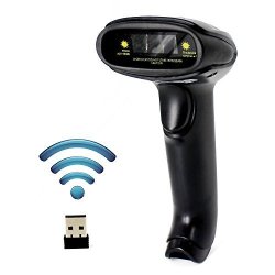 USB Wireless Barcode Scanner Symcode Handheld Laser Barcode Reader 2.4GHZ Wireless & USB2.0 Wired With Receiver Storage Of Up To 10000 Code
