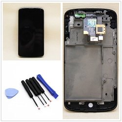 Full Lcd Display Touch Screen Digitizer + Frame Assembly For LG E960 Nexus 4 + T