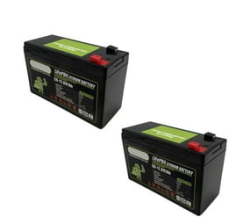 2-PIECE 12.8V 7AH Lithium-ion Battery With LIFEP04 Battery Manager
