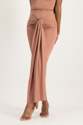Savannah Wrap Tie Detail Skirt - Blush - XS